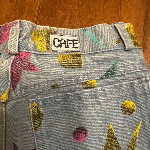 Vintage 80s/90s “Café” Denim Pants | 100% Cotton | VGUC - Picture 4 of 11